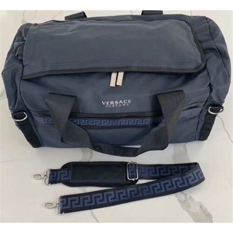 versace parfums duffle bag blue